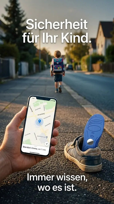 AirTag Einlegesohle für Kinder auf dem Schulweg mit Smartphone-Ortung