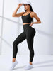 Fitness Outfit Damen, 2-teiliges atmungsaktives Yoga-Set mit High-Waist Leggings und Sport-BH, ideal für Workout.
