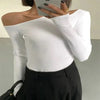 Off - Shoulder Crop Top mit Hollow - Out - Belbirg