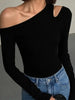 Off - Shoulder Crop Top mit Hollow - Out - Belbirg